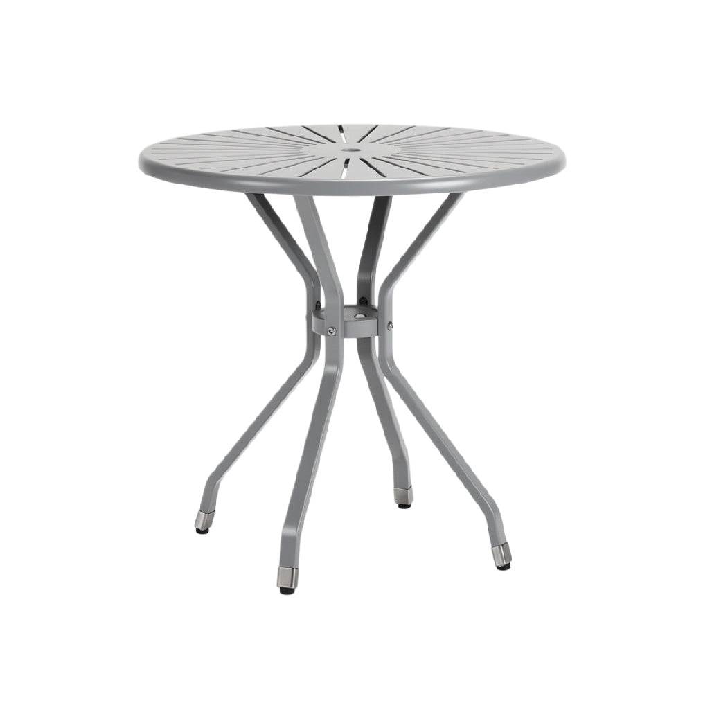 Modern Round Metal Patio Table: Durable Outdoor Furniture Design